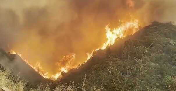 wildfire east of LA