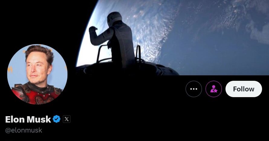 Elon Musk's X account