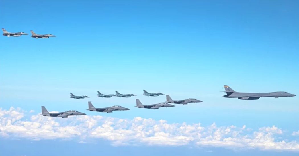 US deploys strategic bomber for joint air drills following North Korea's ICBM launch