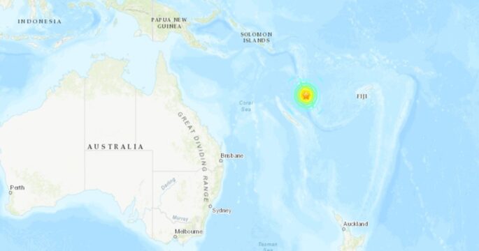 Magnitude 7.4 earthquake in Vanuatu