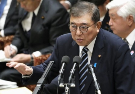 Japanese PM Shigeru Ishiba speaks in Parliament
