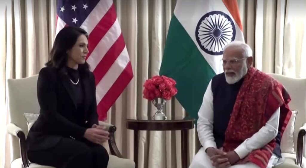 Indian Prime Minister Modi meets with newly appointed US intelligence director Gabbard