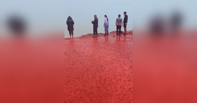 Blood rain in Iran