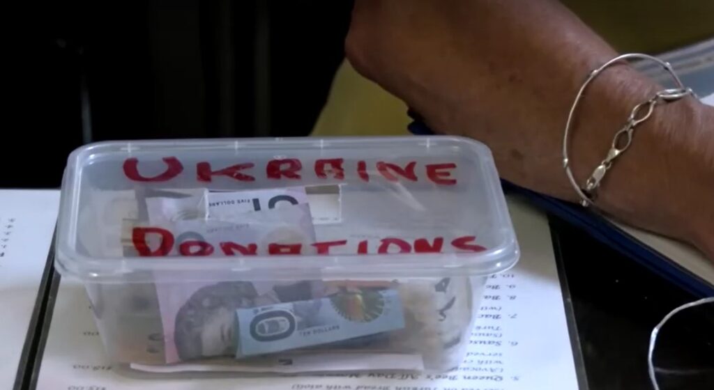 donating box for Ukraine