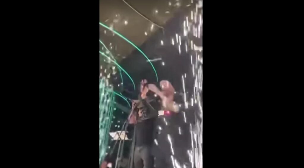 Ceiling appears to catch fire in North Macedonia nightclub