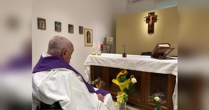 Vatican releases first photo of Pope Francis in hospital