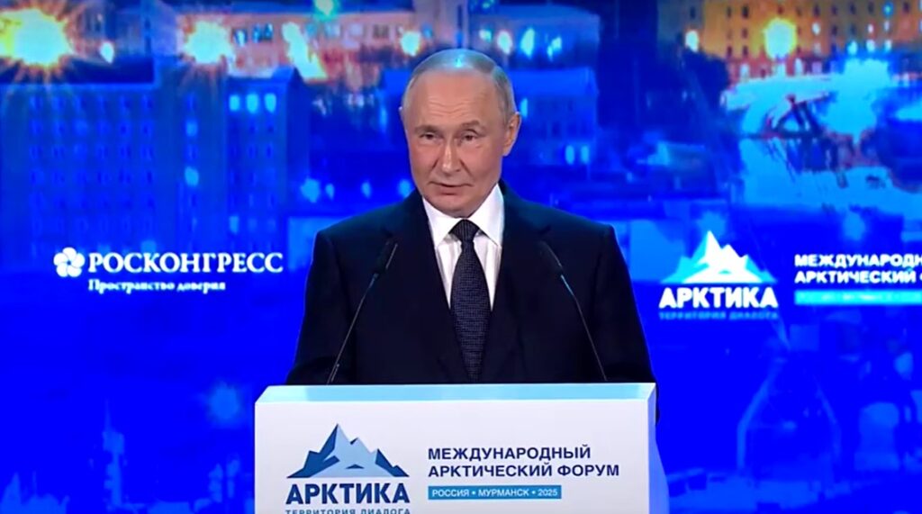 Putin on Arctic forum 