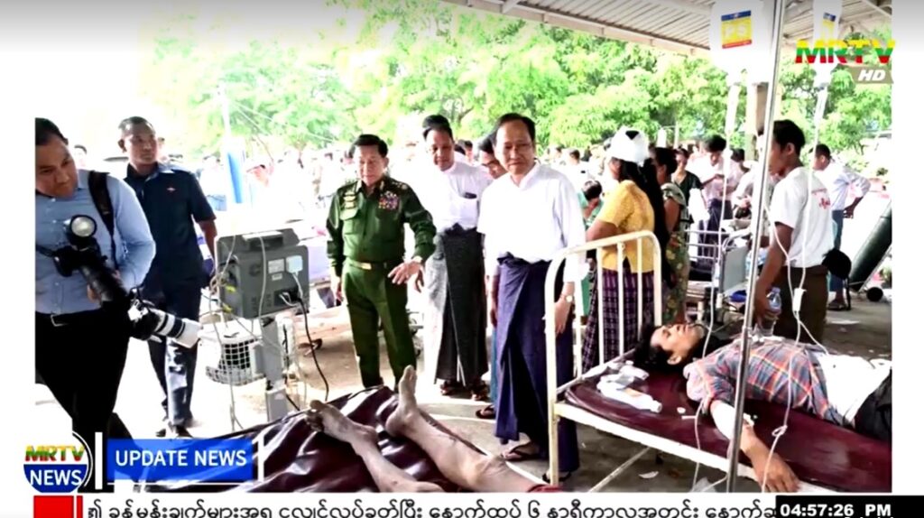 Myanmar junta leader visits quake-stricken Naypyitaw