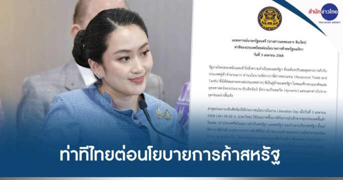 ท่าทีไทยการค้าสหรัฐ