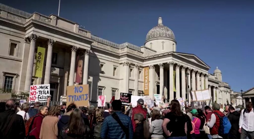 Anti-Trump demonstrators in London
