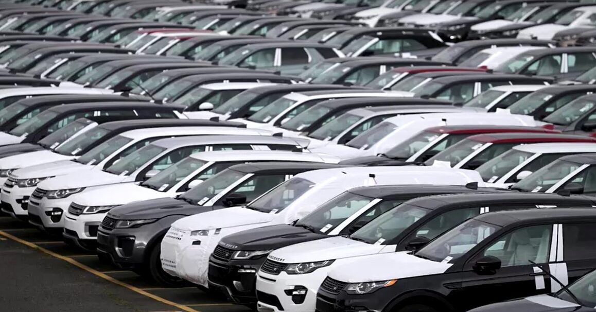 Jaguar Land Rover in car park