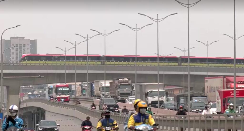 traffic in Hanoi, Vietnam