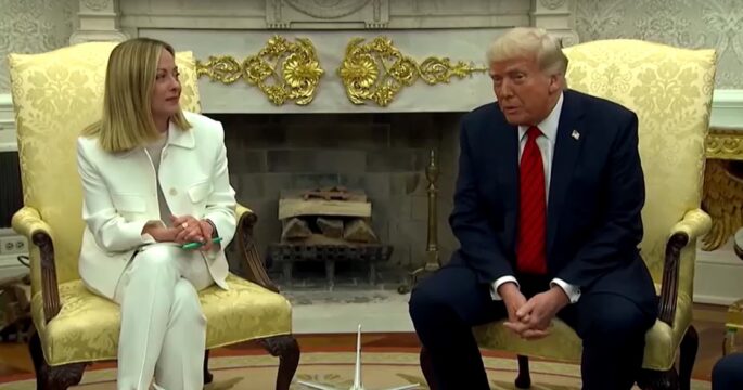 Trump and Italian PM in White House