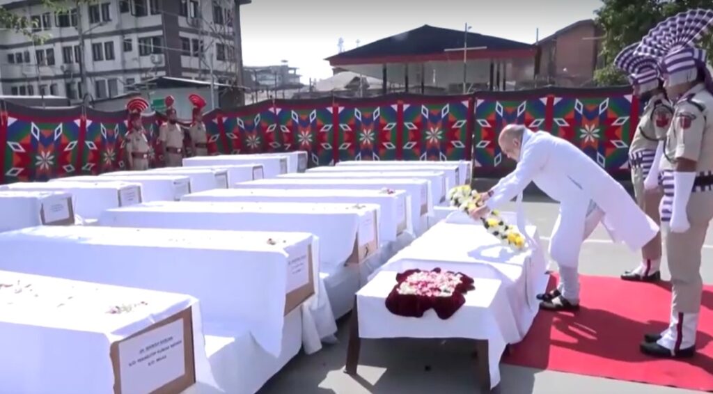 funeral for victims of Kashmir's attack