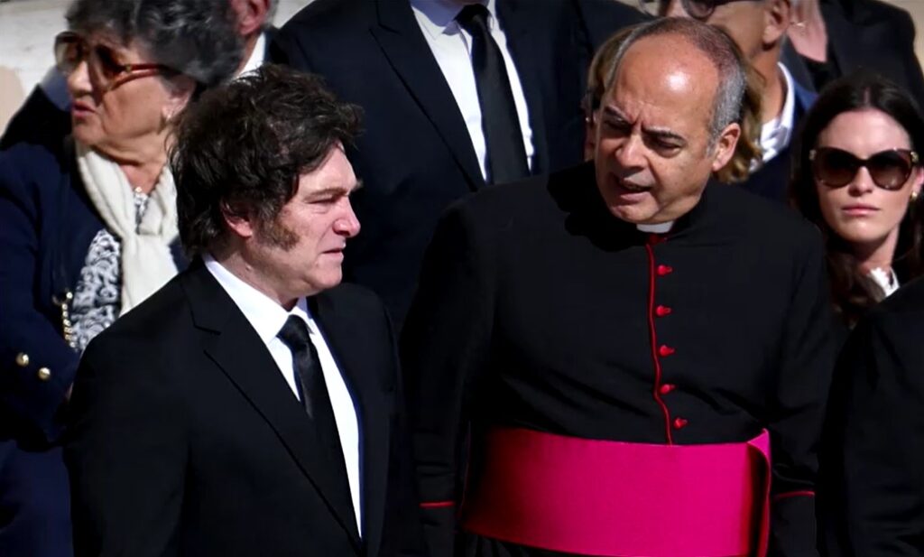 Argentina President at funeral mass of Pope Francis at Vatican