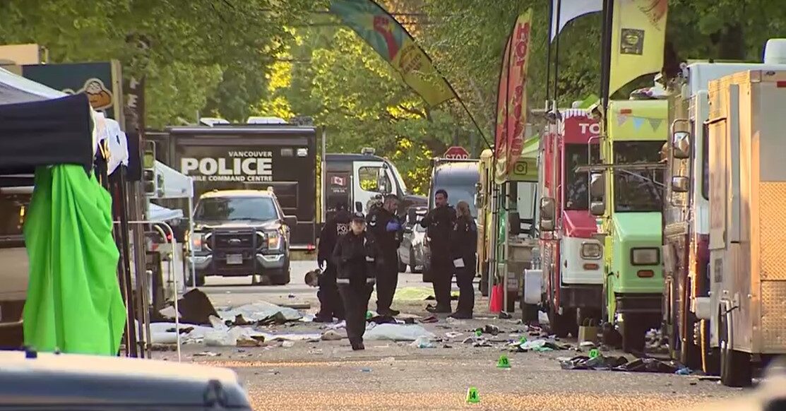 place where man drove into Vancouver festival