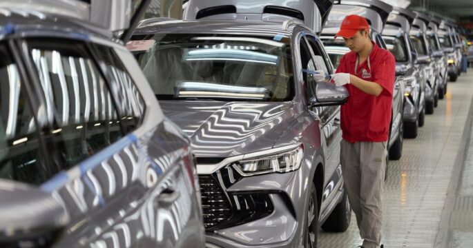 BYD's assembly plant in China