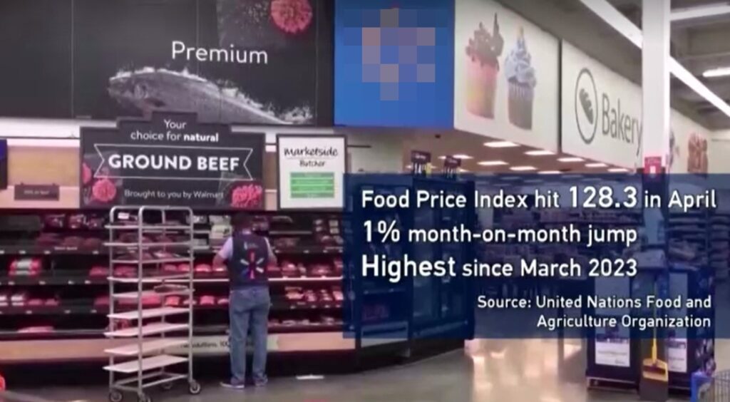 food price index from FAO blurred