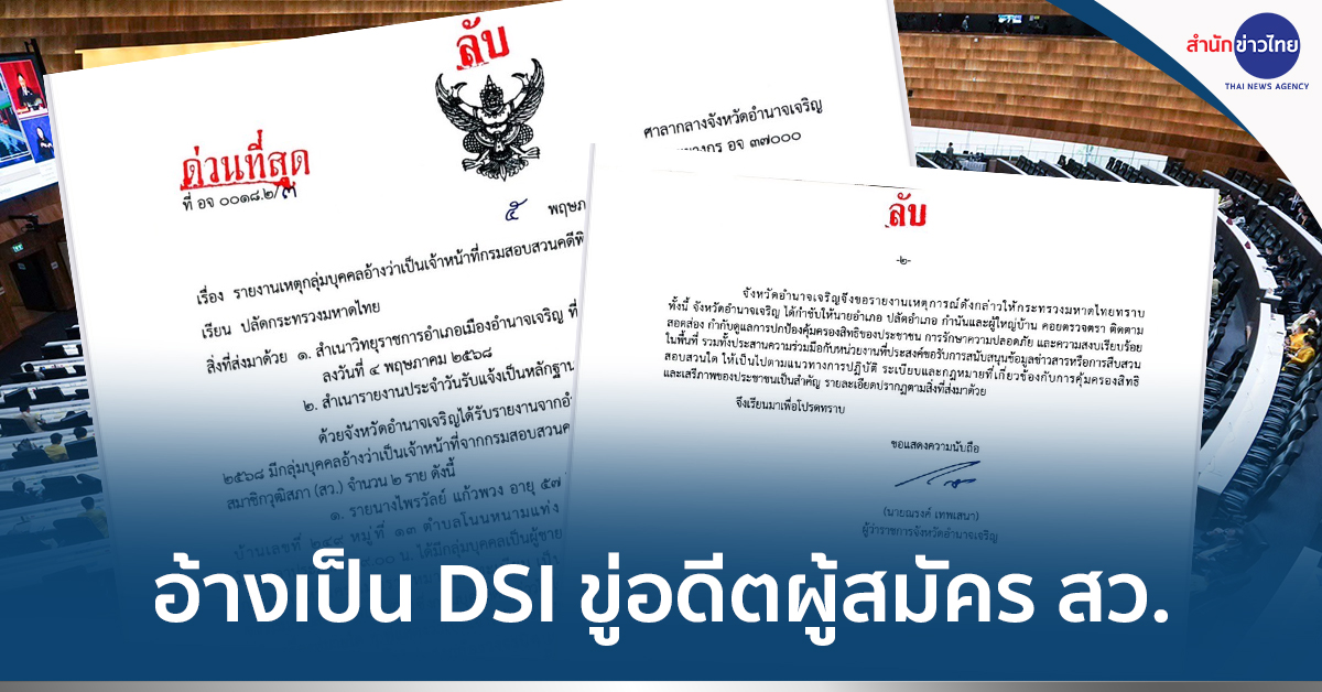 อ้างเป็นดีเอสไอ
