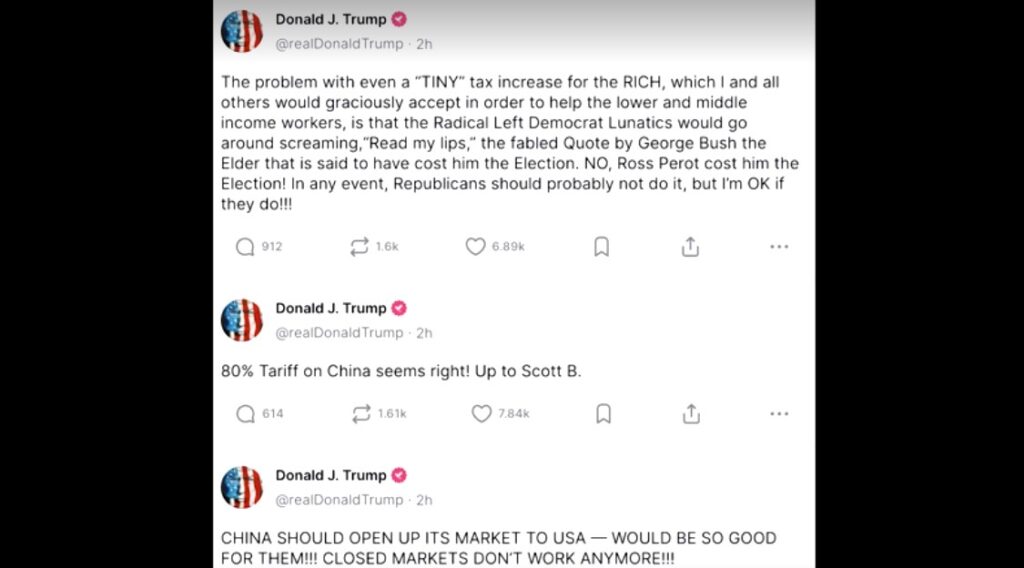 Ahead of key China talks, Trump says 80% tariff seems right