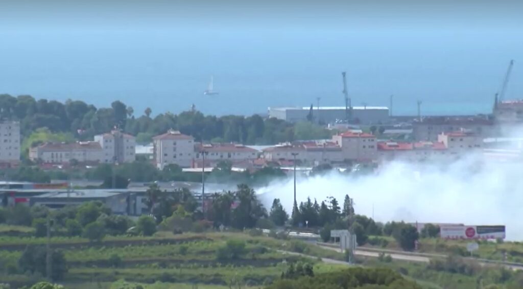 toxic cloud released in northern Spain after fire at chemical plant
