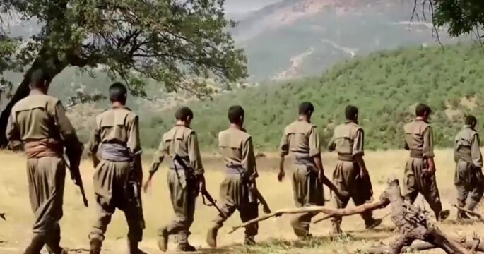 PKK militants in training