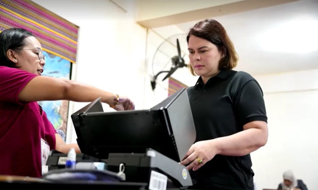 Philippines Vice President Sara Duterte casts vote