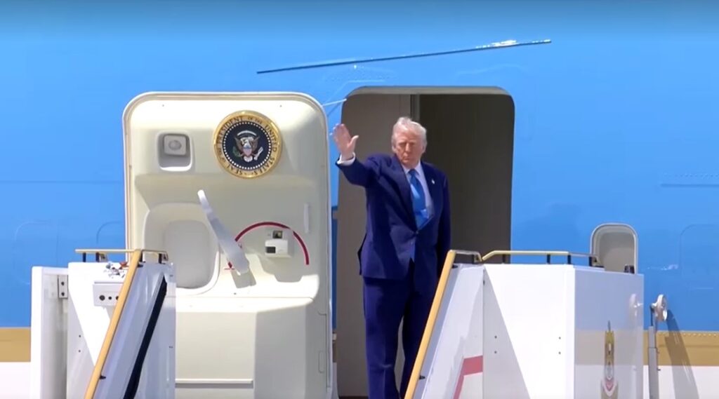 Trump on Air Force One