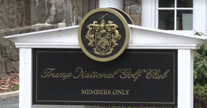 Trump National Golf Club sign in New York