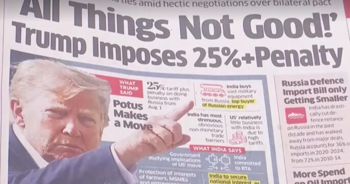 News of Trump's tariff on India