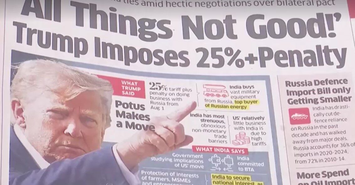 News of Trump's tariff on India
