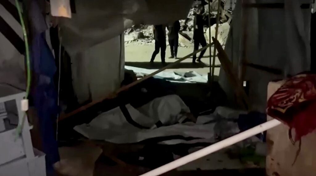 Journalist's tent in Israel attack