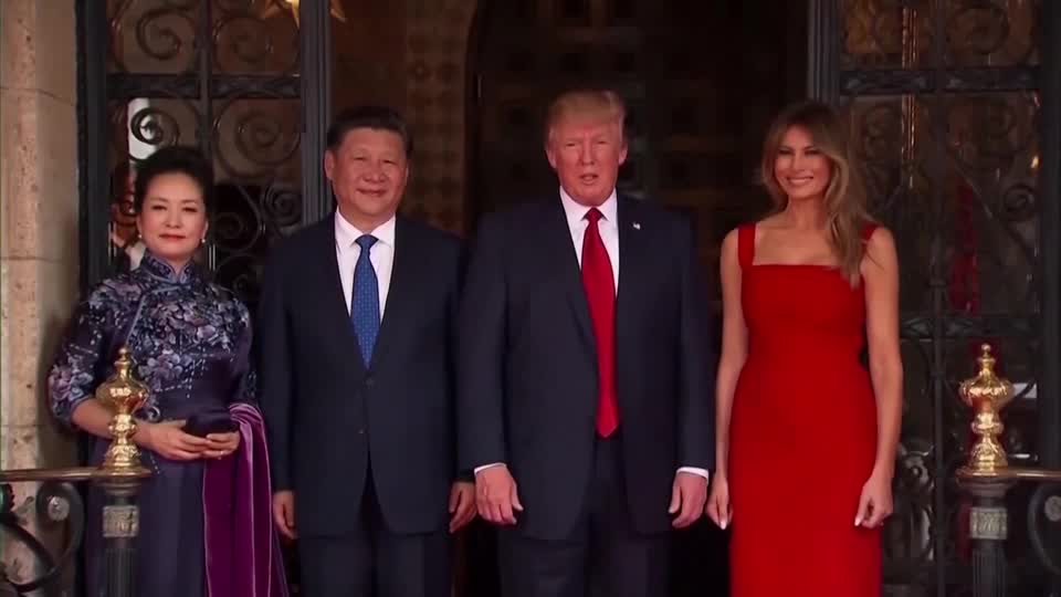 Xi Jingping and wife meet Donald Trump and wife at Mar-a-Lago 6 Apr 2017