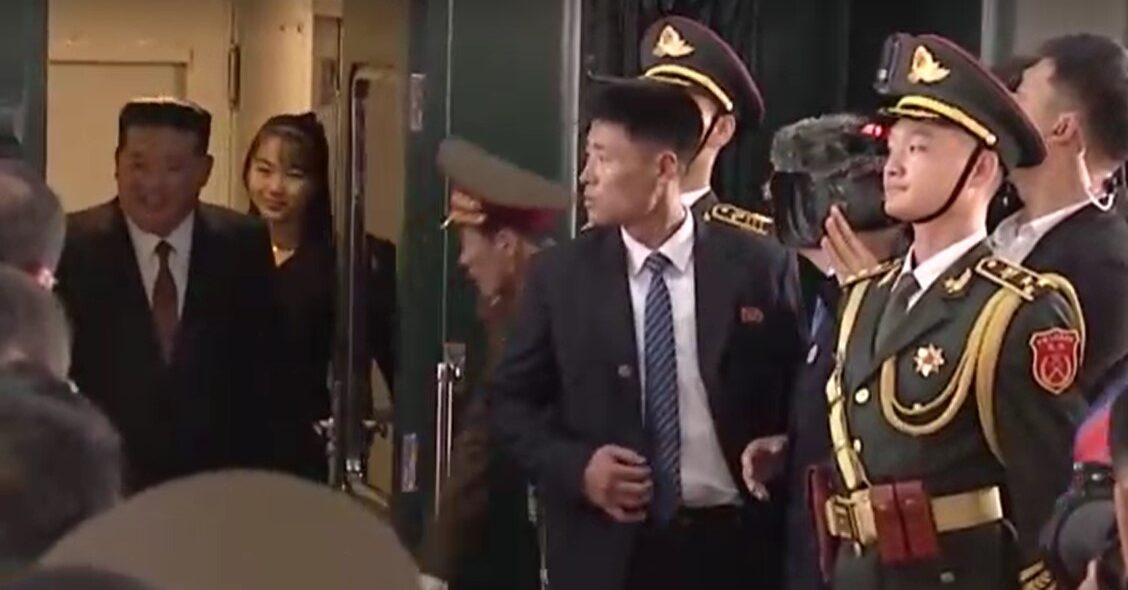 Kim Jong Un and daughter arrive in Beijing for China's V-Day commemorations