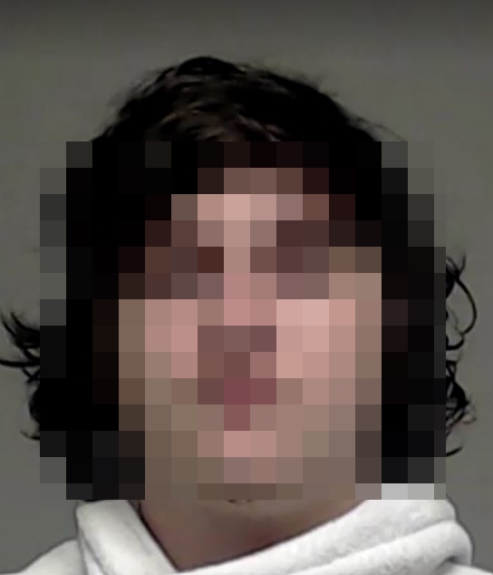 Mugshot of ICE shooter in 2016 blurred